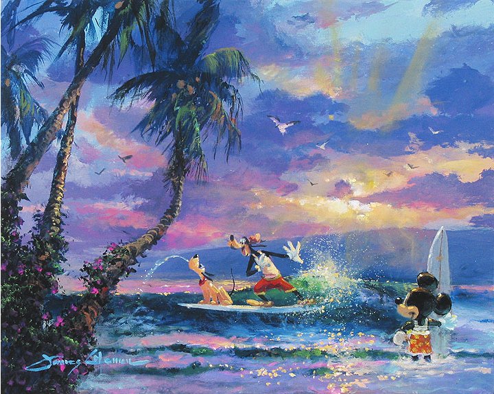 James Coleman Handsigned and Numbered Limited Edition Giclee on Canvas:"Summer Escape"