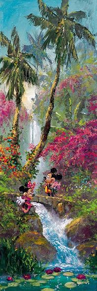James Coleman Handsigned & Numbered Limited Edition Hand Embellished Canvas Giclee: "Island Afternoon (Mickey Mouse)"