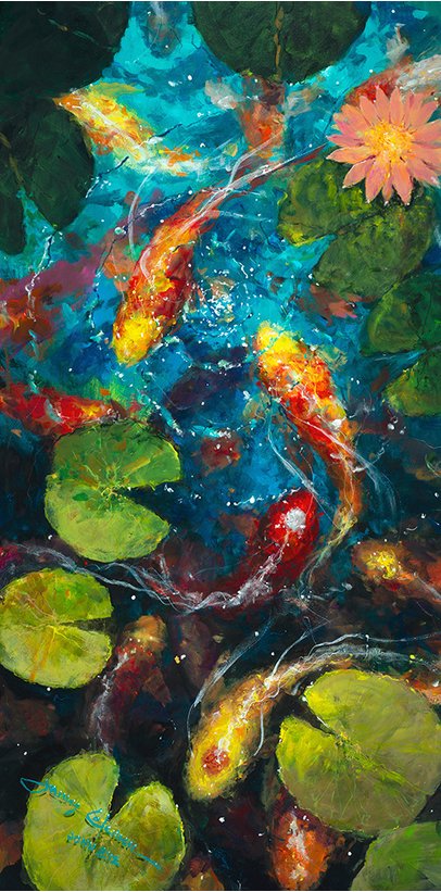 James Coleman Artist Signed Ltd Ed Embellished Canvas Giclee:"Circling the Light"  