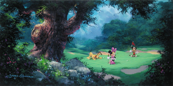 James Coleman Original Art with Free Framing:"On The Green"