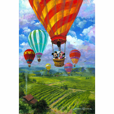 James Coleman Original Art with Free Framing:"Rising Over Napa - Minnie"