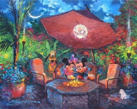 James Coleman Signed and Numbered Gicl&eacute;e on Canvas Hand-Embellished with Painted Accents: "Coleman's Paradise"