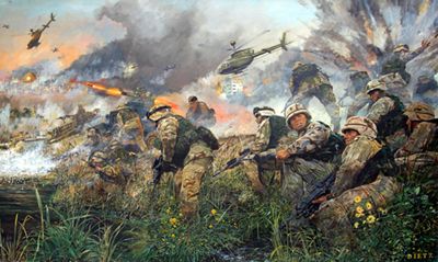JAMES DIETZ 15X25 Secondary Market Art: "BATTLE AN NAJAF MLE"