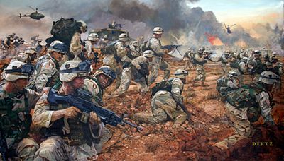 JAMES DIETZ 15X25 Secondary Market Art: "STRIKE ON KARBALA MLE"