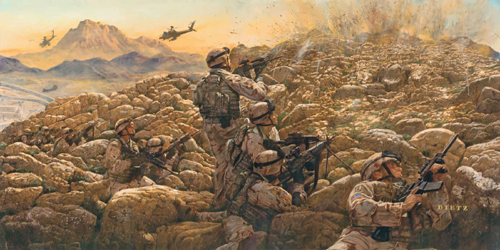 JAMES DIETZ 25X13 Secondary Market Art: "SKY SOLDIERS CONTAC PP"