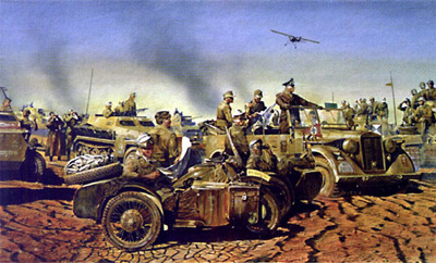 JAMES DIETZ 31X15 Secondary Market Art: "ROMMEL DESERT FOX"