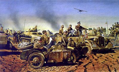 JAMES DIETZ 31X15 Secondary Market Art: "ROMMEL DESERT FOX"