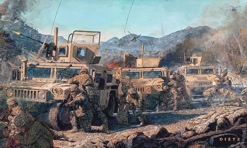 James Dietz Handsigned and Numbered Limited Edition Print:"Counter Attack"