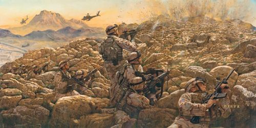 James Dietz Handsigned and Numbered Limited Edition Print:"Sky Soldiers in Contact"