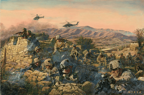 James Dietz Handsigned and Numbered Limited Edition Print:"Strike Into The Heart Of The Taliban"