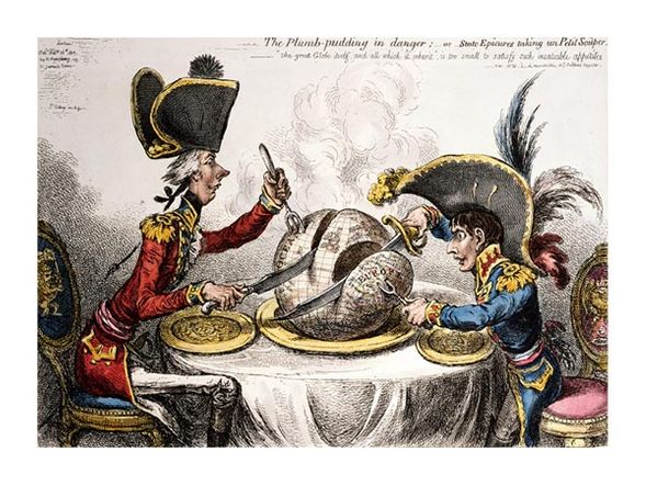 James Gillray Fine Art Open Edition Giclée:"The Plum Pudding in Danger"