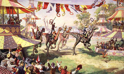 JAMES GURNEY 32X21 Secondary Market Art: "RING RIDERS"