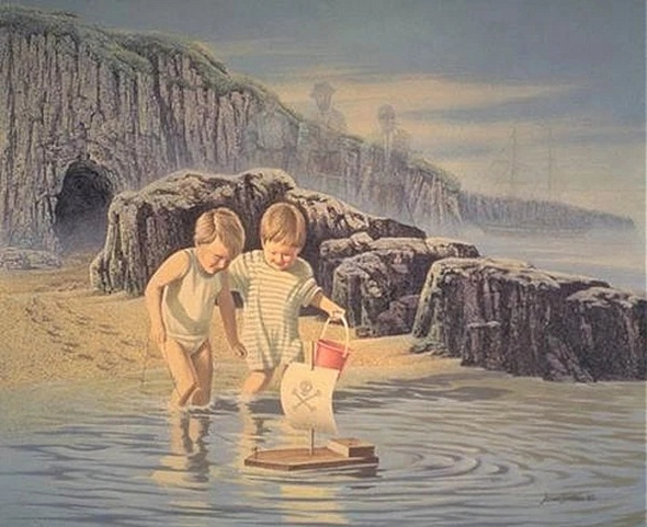 James Lumbers Limited Edition Print: "Pirates Cove"
