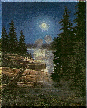 JAMES LUMBERS  Secondary Market Art: "MOONLIGHT EMBRACE AP"