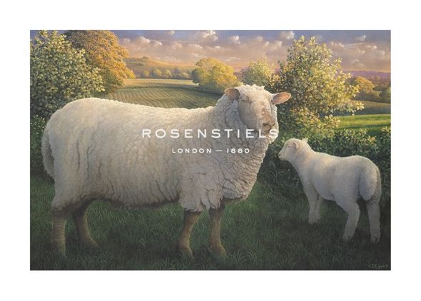 James Lynch Hand Numbered Limited Edition Print on Paper :"Ewe And Lamb"