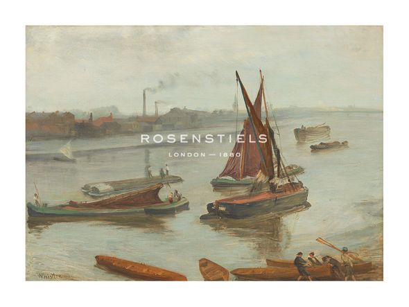 James McNeill Whistler Hand Numbered Limited Edition Print on Paper :"Grey and Silver - Old Battersea Reach"