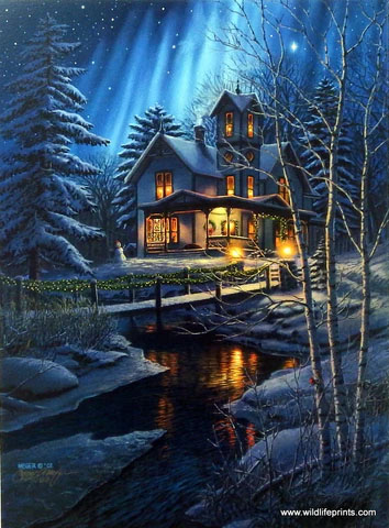 James Meger Print-Signed and Numbered:"Holiday Lights"