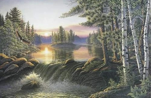 James Meger Signed and Numbered Artist Proof Lithograph: "Boundary Waters"
