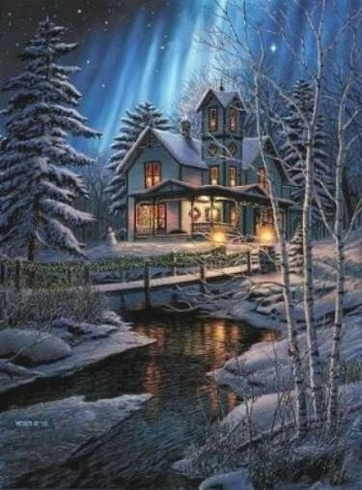 James Meger Signed and Numbered Limited Edition Lithograph: "Holiday Lights" James Meger Signed and Numbered Limited Edition Lithograph: "Holiday Lights"
