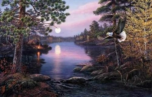James Meger Signed and Numbered Limited Edition Lithograph: "Northern Twilight" James Meger Signed and Numbered Limited Edition Lithograph: "Northern Twilight"