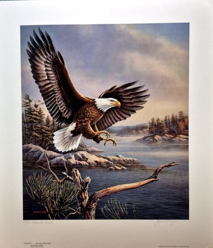 James Meger Signed Limited Edition AP Lithograph Print: "Legacy Eagle" James Meger Signed Limited Edition AP Lithograph Print: "Legacy Eagle"