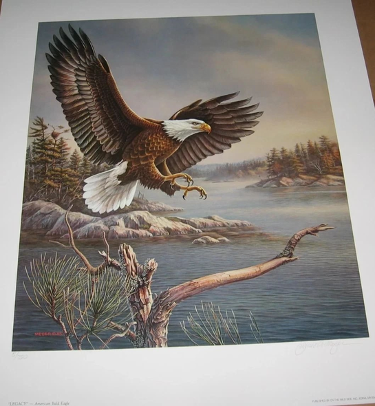 James Meger Signed Limited Edition Lithograph Print: "Legacy Eagle"