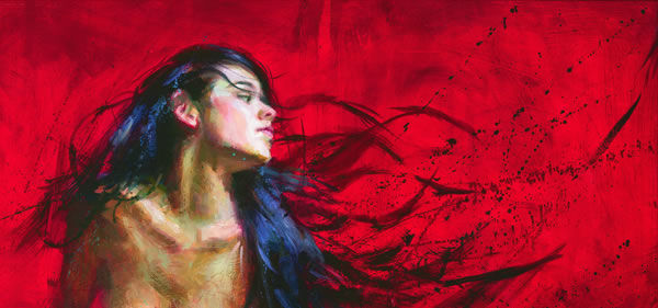 Henry Asencio Hand Embellished Limited Edition Canvas Giclee:"Whisper"