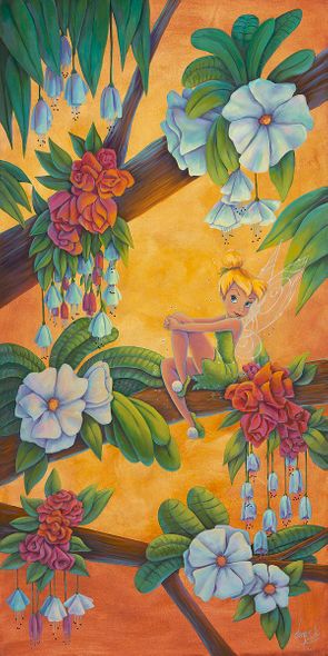 Denyse Klette Artist Signed Disney Limited Edition Gallery Wrap Canvas:"Tink's Favorite Branch"