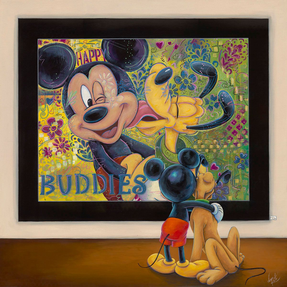 Denyse Klette Artist Signed Disney Limited Edition Gallery Wrap Canvas:"Buddies"