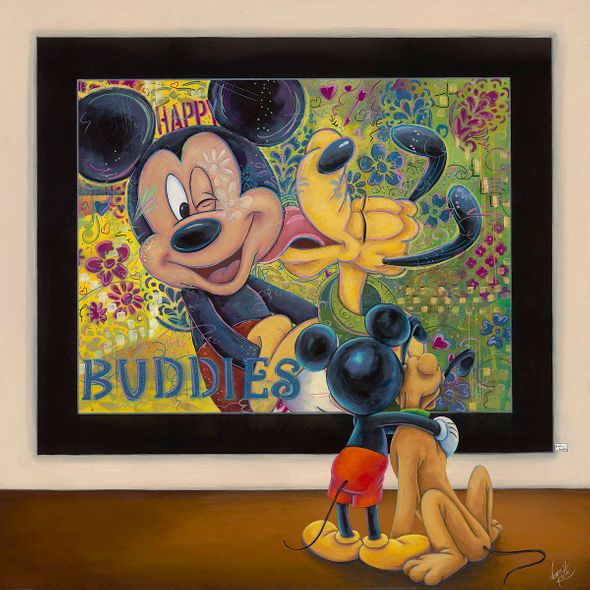 Denyse Klette Artist Signed Disney Limited Edition Gallery Wrap Canvas:"Buddies"