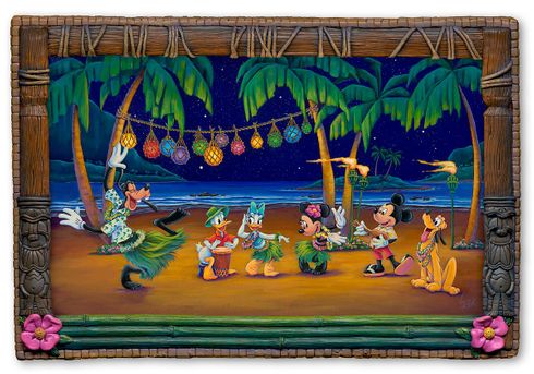 Denyse Klette Artist Signed Framed Disney Premiere Limited Edition Canvas:"Goofy's Got the Dance Moves"