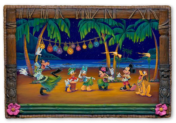 Denyse Klette Artist Signed Framed Disney Premiere Limited Edition Canvas:"Goofy's Got the Dance Moves"