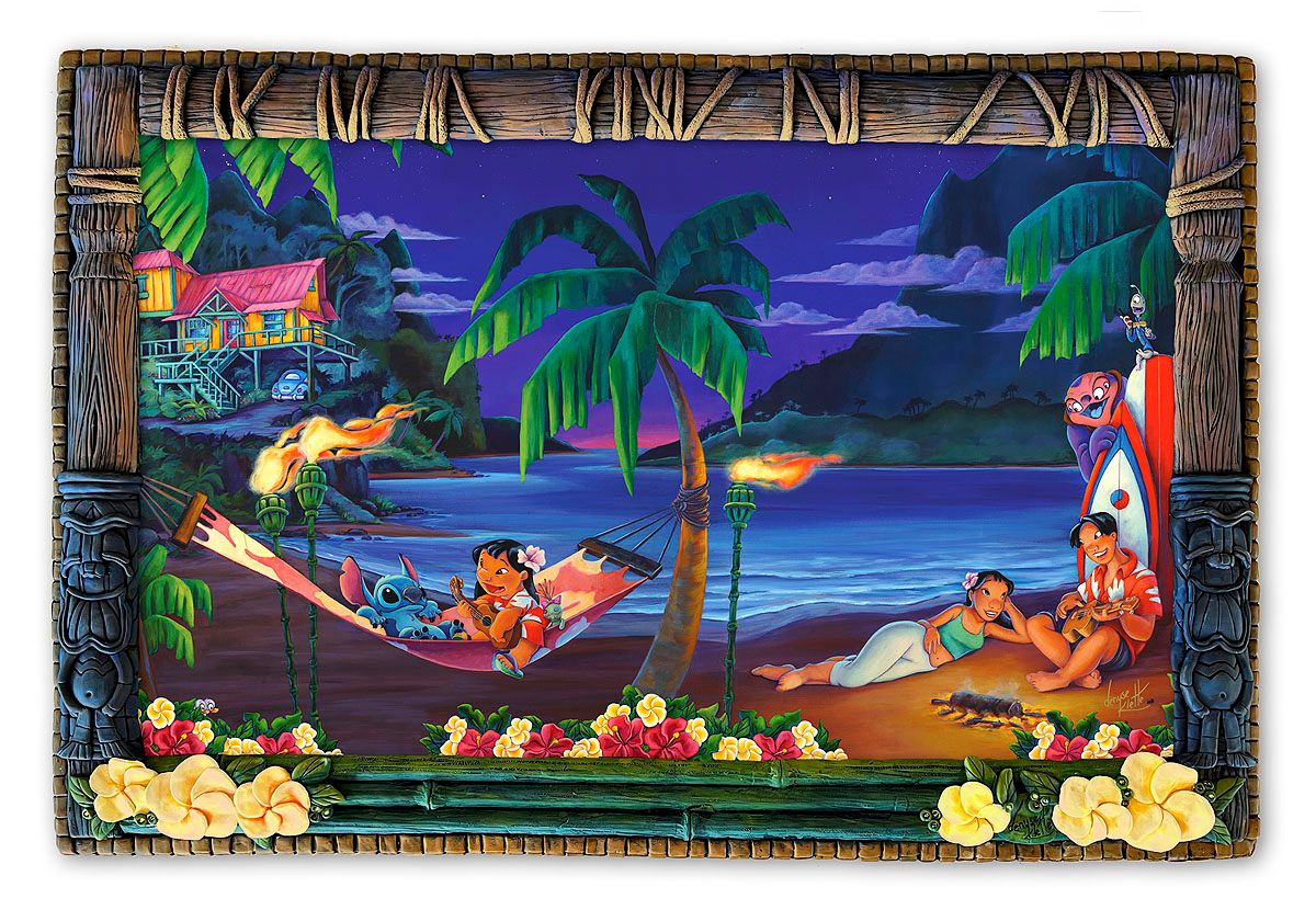 Denyse Klette Artist Signed Framed Disney Premiere Limited Edition Canvas:"Music in the Air"