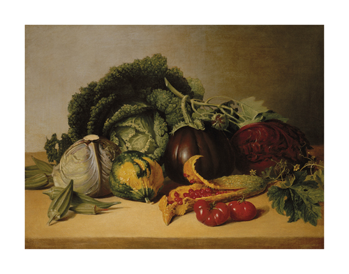 James Peale Hand Numbered Limited Edition Print on Paper :"Balsam Apple and Vegetables"