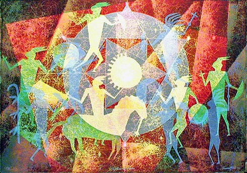 James Rome Limited Edition Hand Pulled Serigraph on Paper: "RHYTHMS IN VISION" James Rome Limited Edition Hand Pulled Serigraph on Paper: "RHYTHMS IN VISION"
