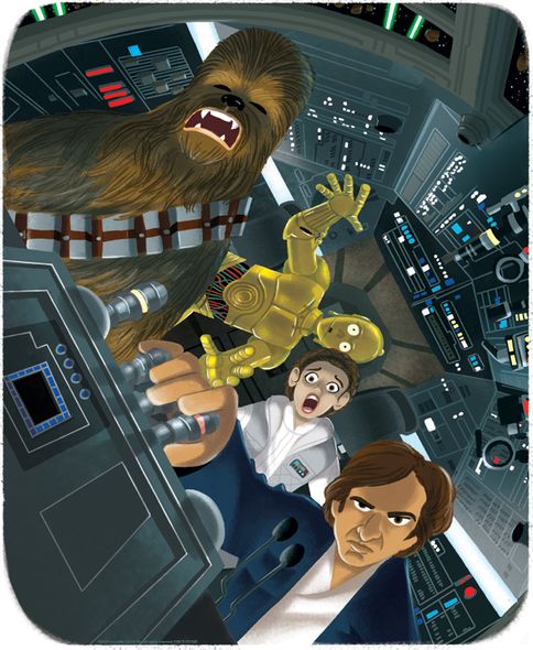 James Silvani Limited Edition Star Wars Giclee on Paper:"Never Tell Me the Odds "