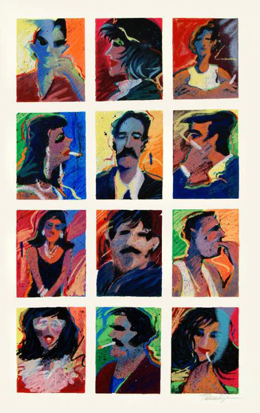 James Talmadge Limited Edition Serigraph Artist Proof Paper: "Hollywood Tough Guys and Their Women"