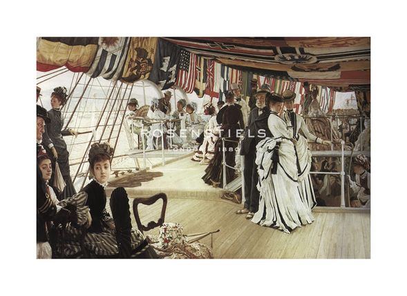 James Tissot Hand Numbered Limited Edition Print on Paper :"The Ball on Shipboard, c.1874"