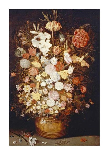 Jan Bruegel II Fine Art Open Edition Gicl&eacute;e:"A Crown Imperial, a Peony and Other Flowers"