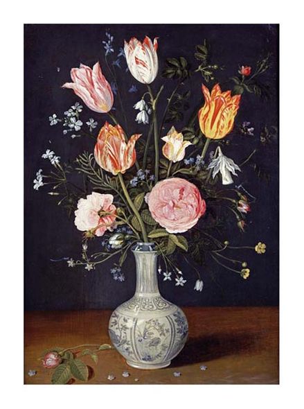 Jan Brueghel Fine Art Open Edition Gicl&eacute;e:"Tulips, Roses, Forget-Me-Nots and Other Flowers"