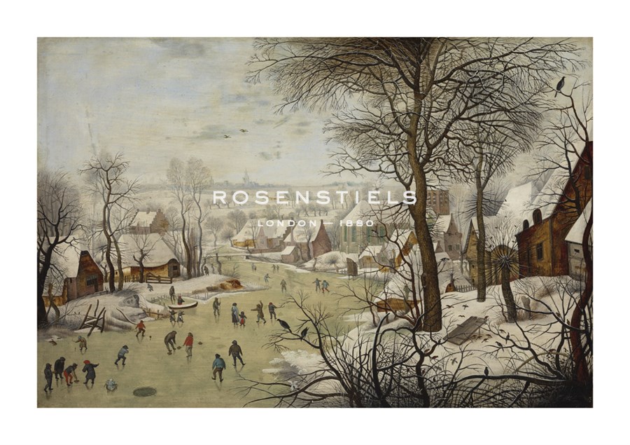 Jan Brueghel the Younger Hand Numbered Limited Edition Print on Paper :"Winter Landscape with a Bird Trap"