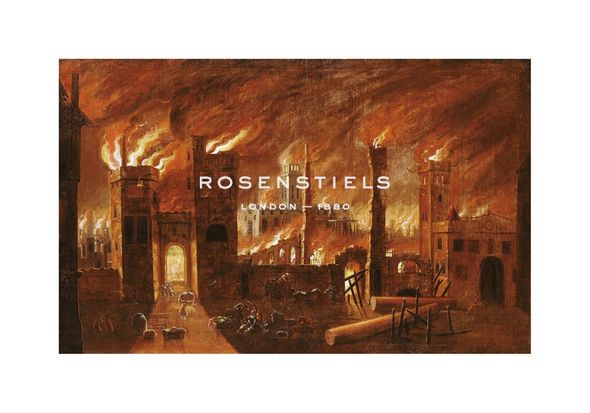 Jan Griffier Hand Numbered Limited Edition Print on Paper :"The Great Fire of London, seen from Newgate, 1666"