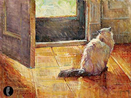 Jan Saia Limited Edition Embellished Giclee on Canvas:"Wishful Thinking"