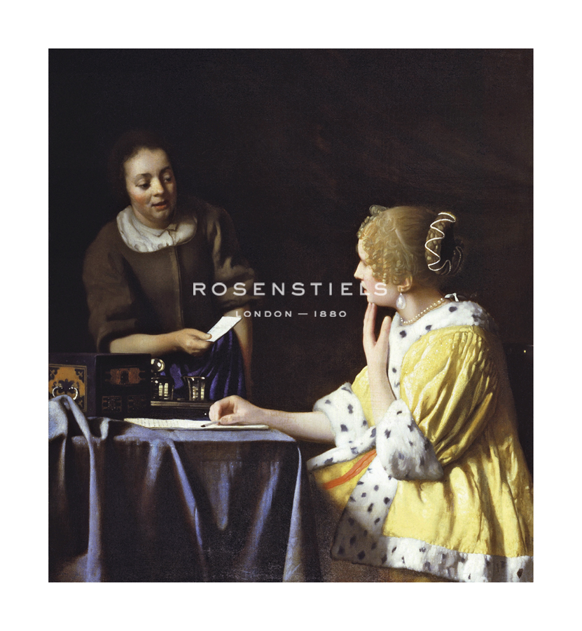 Jan Vermeer Hand Numbered Limited Edition Print on Paper :"Lady with Her Maidservant Holding a Letter"