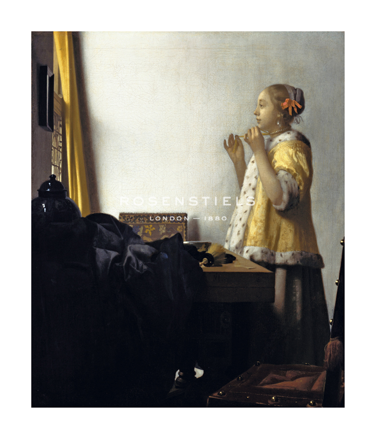 Jan Vermeer Hand Numbered Limited Edition Print on Paper :"Young Woman with a Pearl Necklace"