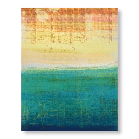 Jan Weiss Limited Edition Ready to Hang Giclee on Brushed Aluminum: "Earthly Origin III"