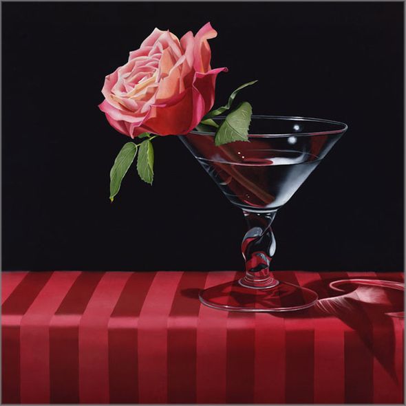 Jane Jones Hand Signed Canvas Giclee: "Crimson Evening"