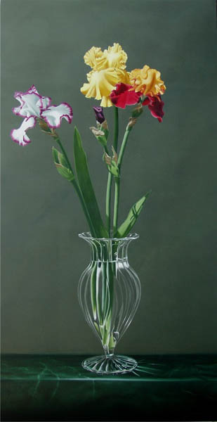 Jane Jones Handsigned & Numbered Limited Giclee on Canvas:"Garden Rainbow"