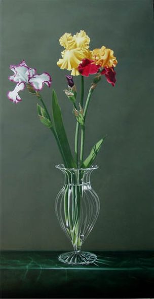 Jane Jones Handsigned & Numbered Limited Giclee on Canvas:"Garden Rainbow"