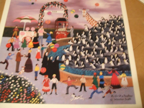 Jane Wooster Scott Artist Signed Limited Edition Print: "Birds of a Feather"